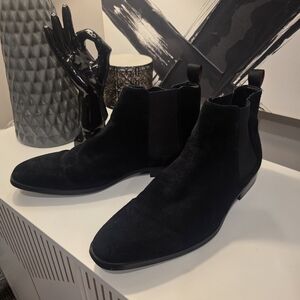 ✨ Dune London Black Suede Chelsea Boots – Men’s Size 43 (US 10) – Slip-On Ankle